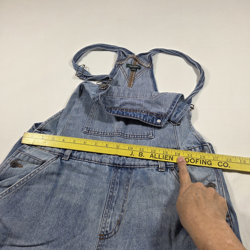 Wild Fable Overalls Jeans  Light Blue Denim Distressed Relaxed Woman's Medium - Picture 4 of 6